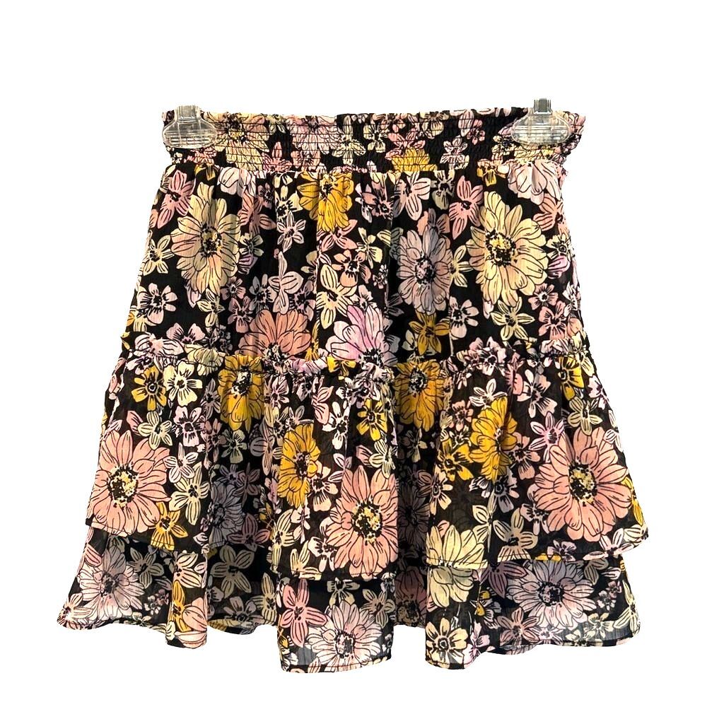 BB Dakota Steve Madden Once & Floral chiffon ruffle skirt - Picture 2 of 4